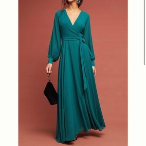 NWT Green Yumi Kim Giselle Maxi Dress Gown - Anthropologie